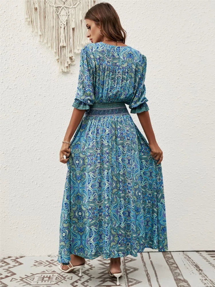 Vestido de verano con escote en V para mujer – CLARISA