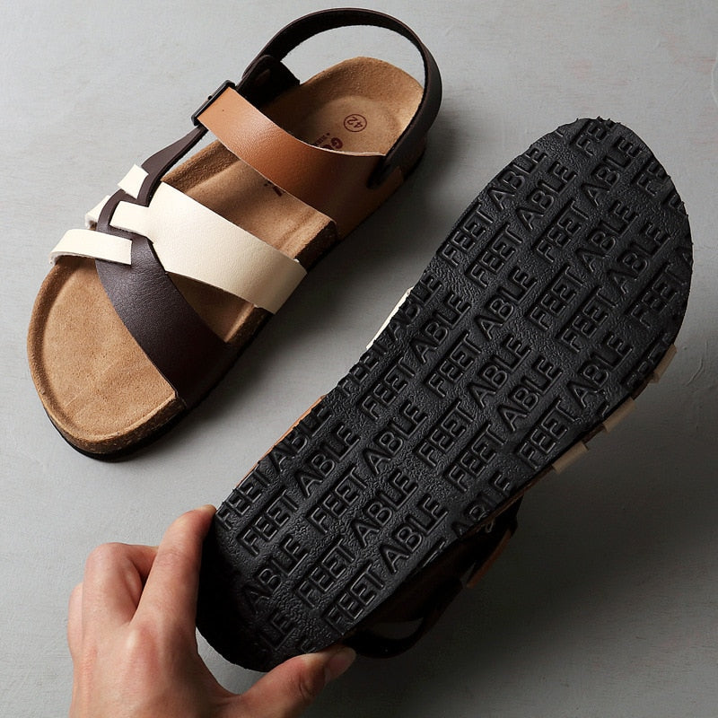 Sandalias de hombre con tiras ajustables y suela antideslizante – BELYOR