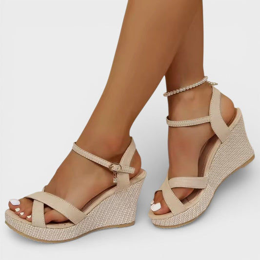 LAURA – Sandalias de cuña con plataforma para mujer