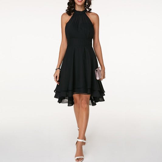 Destiny – Vestido midi veraniego ajustado con cuello halter para mujer