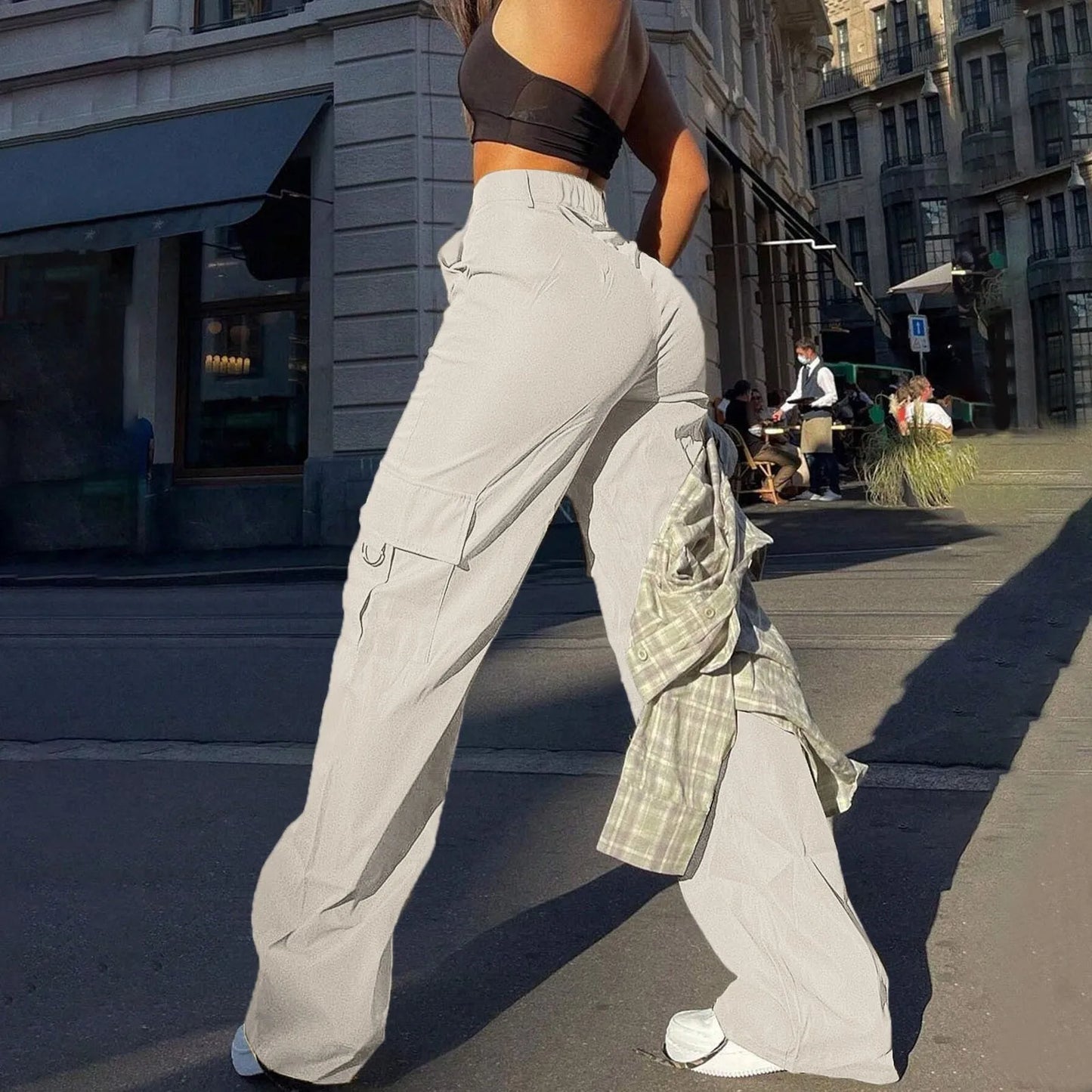 PATRICE - Pantalón cargo moderno y funcional para mujer
