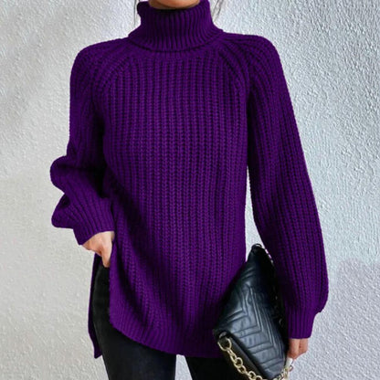 ZANDRA - Elegante suéter de cuello alto para mujeres