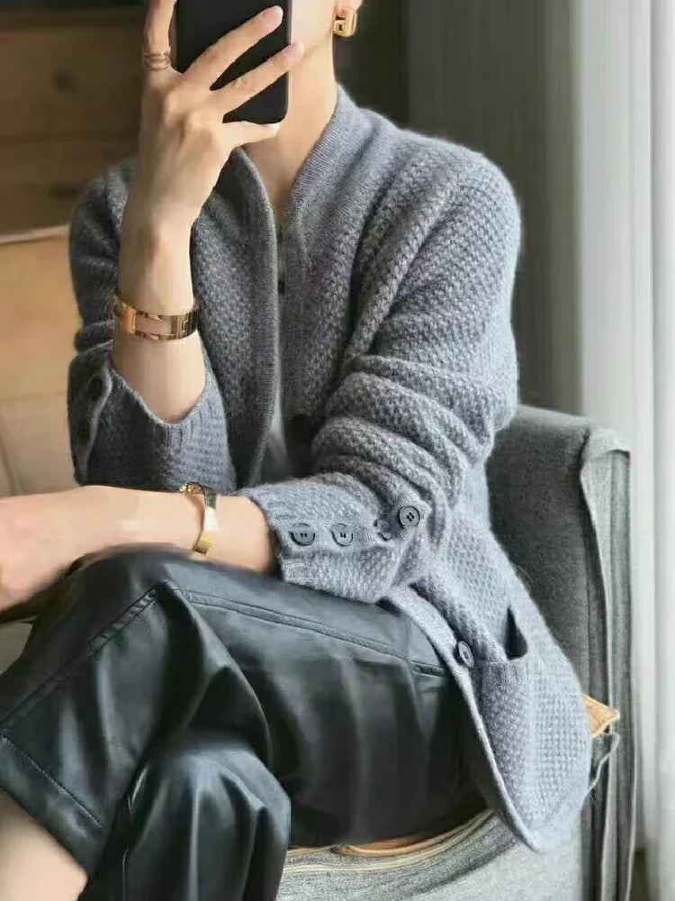 GULIANA - Chaqueta de punto cálida y con estilo para mujeres