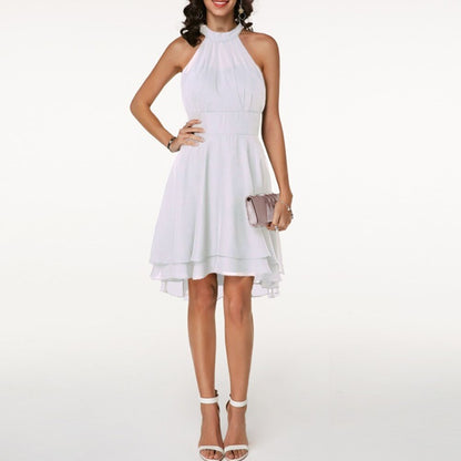 Destiny – Vestido midi veraniego ajustado con cuello halter para mujer