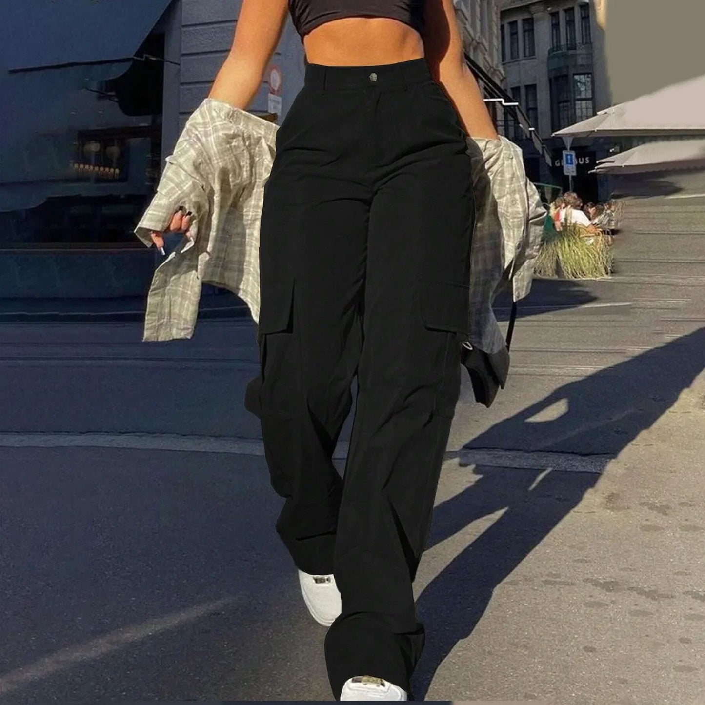 PATRICE - Pantalón cargo moderno y funcional para mujer