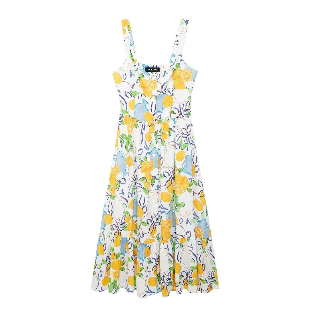 Luna – Vestido con tirantes y corte en A para mujer