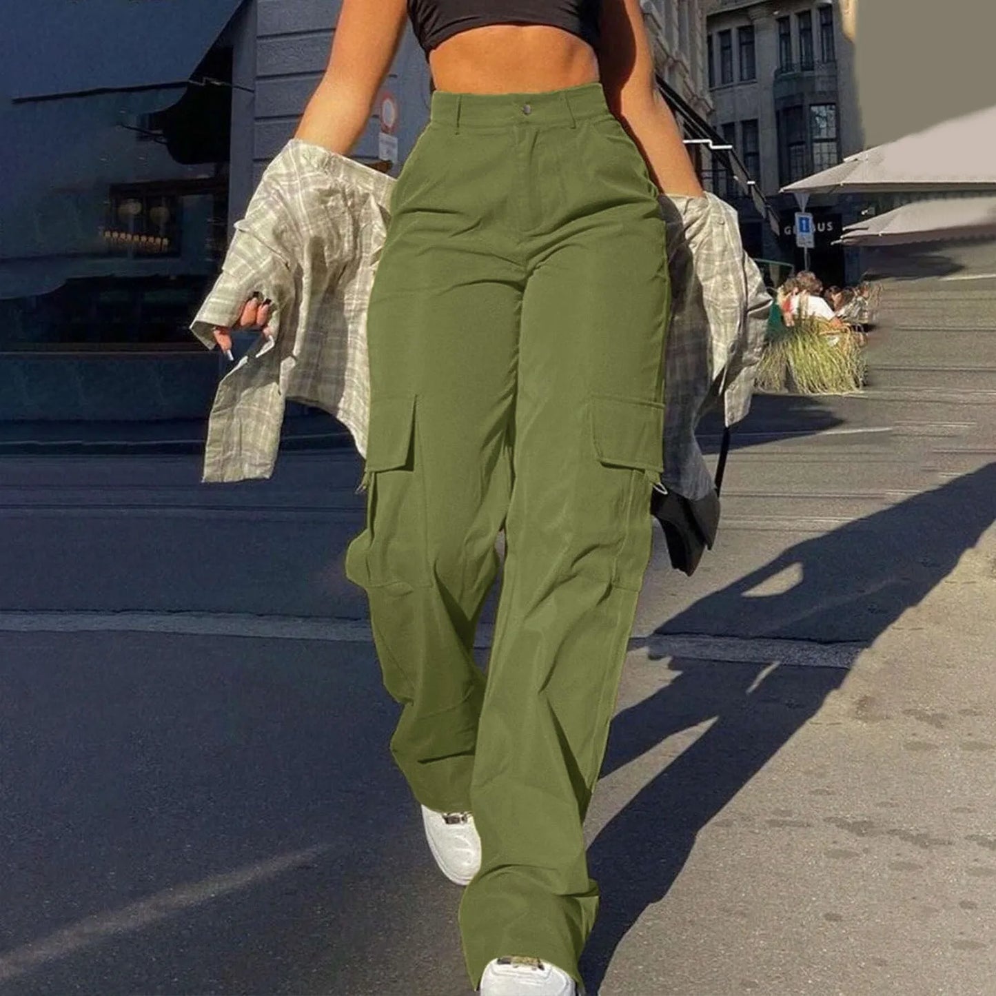 PATRICE - Pantalón cargo moderno y funcional para mujer