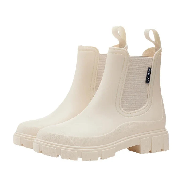 Botines de lluvia tipo Chelsea para mujer, impermeables y antideslizantes – RAINELLA