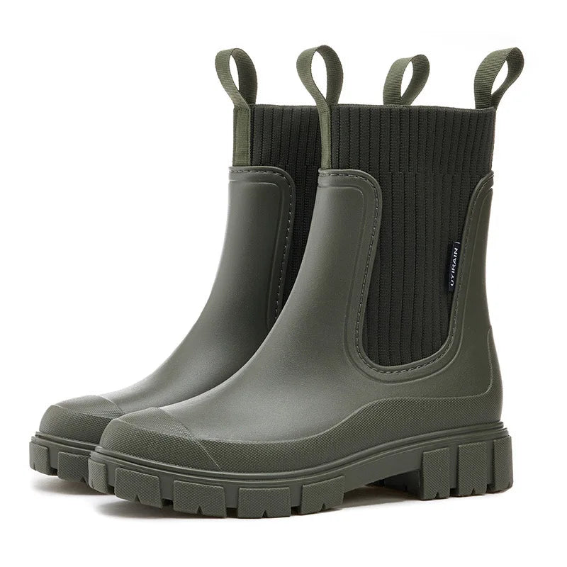 Botines impermeables de mujer con suela gruesa antideslizante – NERAYA