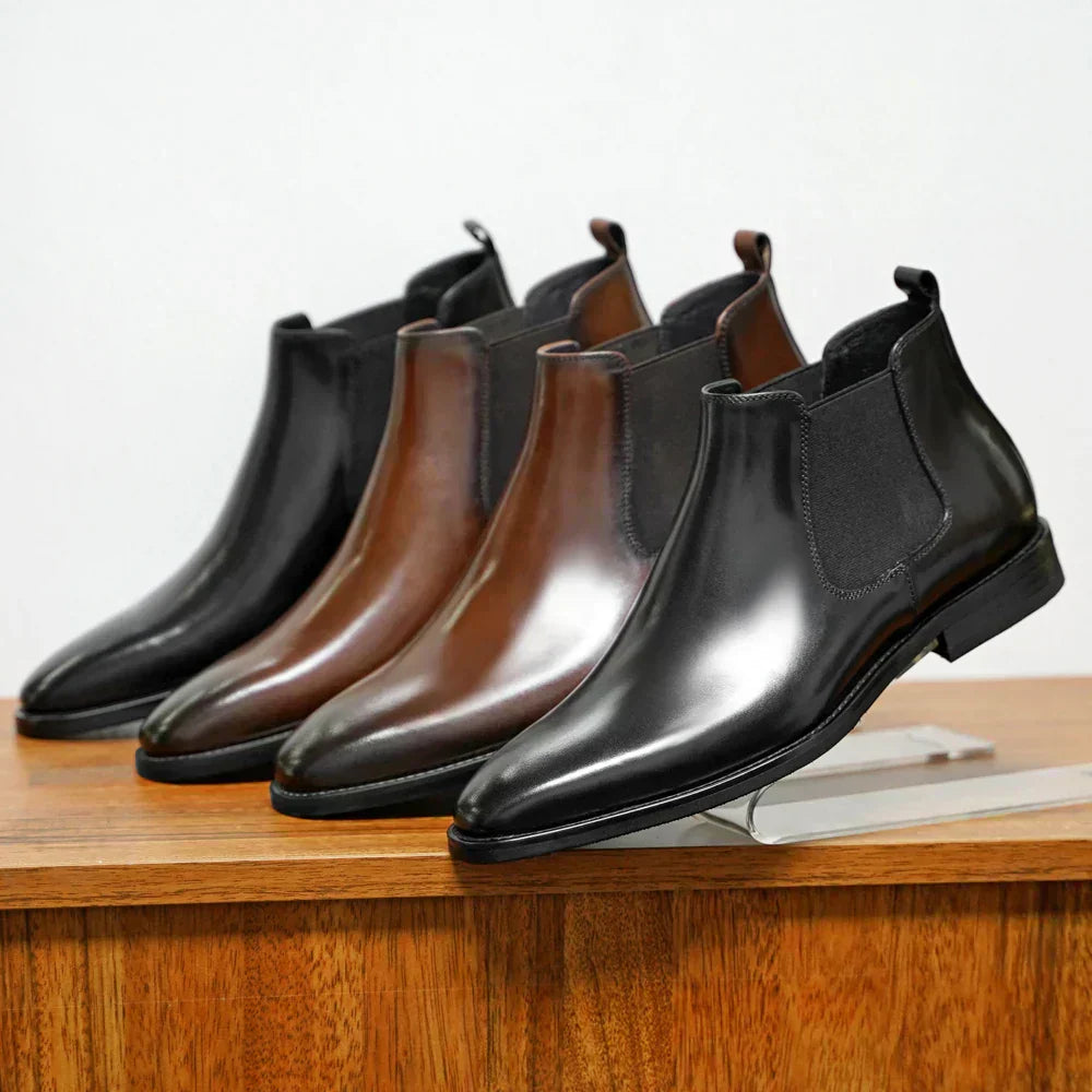Botas chelsea de cuero auténtico para hombre – WALKER