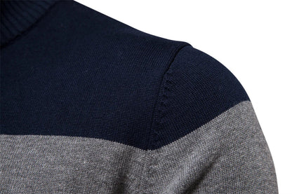 Jersey de hombre con cremallera corta y diseño de rayas – TREVOR
