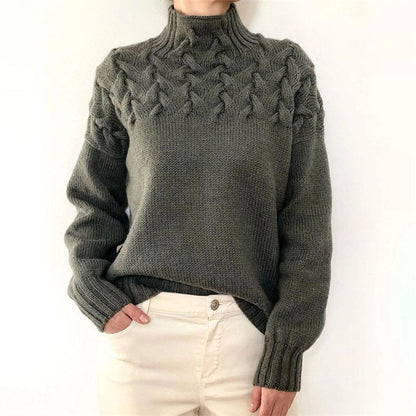 MARTA - Suéter de punto con cuello alto para mujer