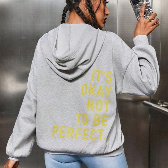 Sudadera oversize con capucha y estampado moderno para mujer – SABRINA