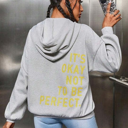 Sudadera oversize con capucha y estampado moderno para mujer – SABRINA