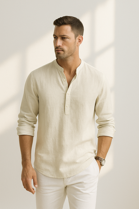 Nordic – Camisa oversize de lino para hombre