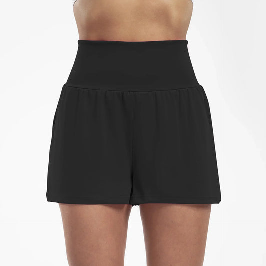 Zenith – Shorts deportivos de talle alto para mujer