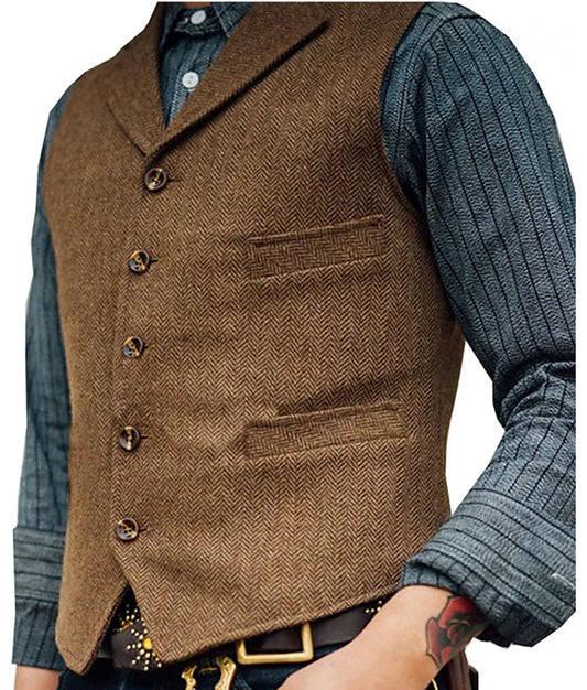 Chaleco clásico de hombre con estilo vintage y corte entallado – EDGAR