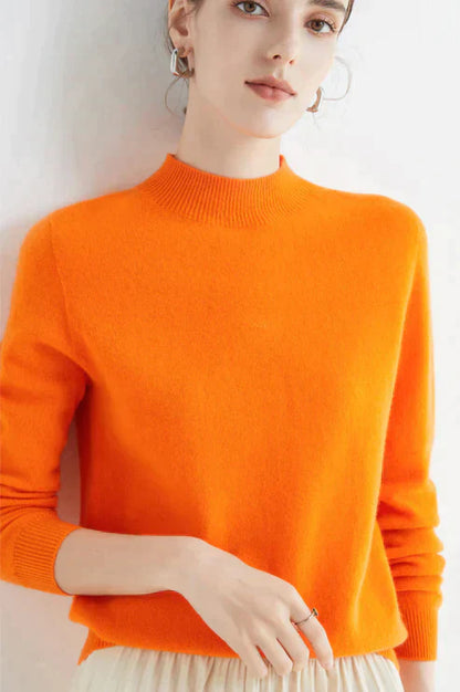 ANDI – Suéter clásico de cuello alto para mujer