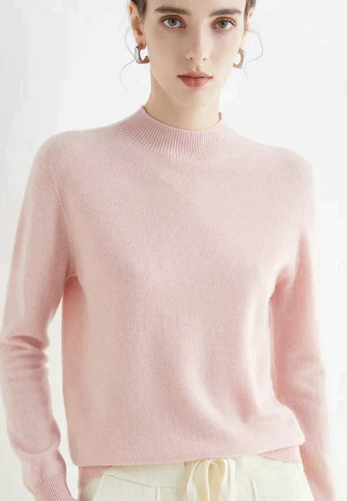 ANDI – Suéter clásico de cuello alto para mujer