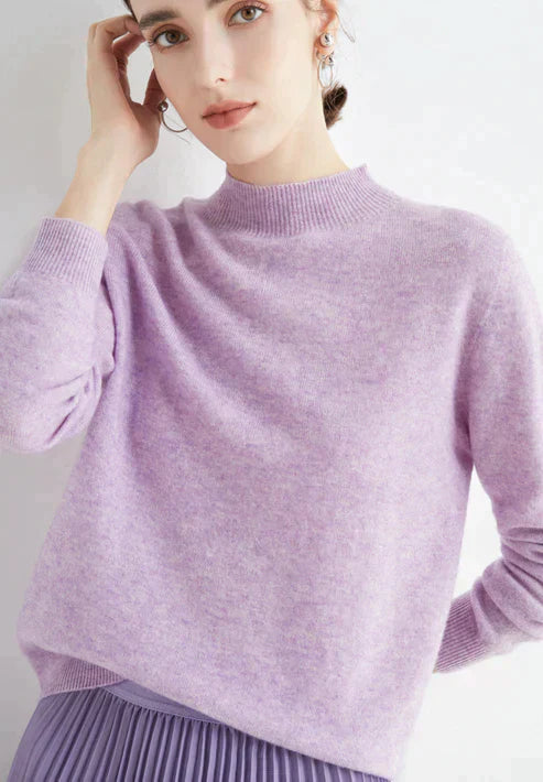 ANDI – Suéter clásico de cuello alto para mujer