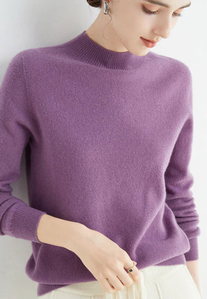 ANDI – Suéter clásico de cuello alto para mujer