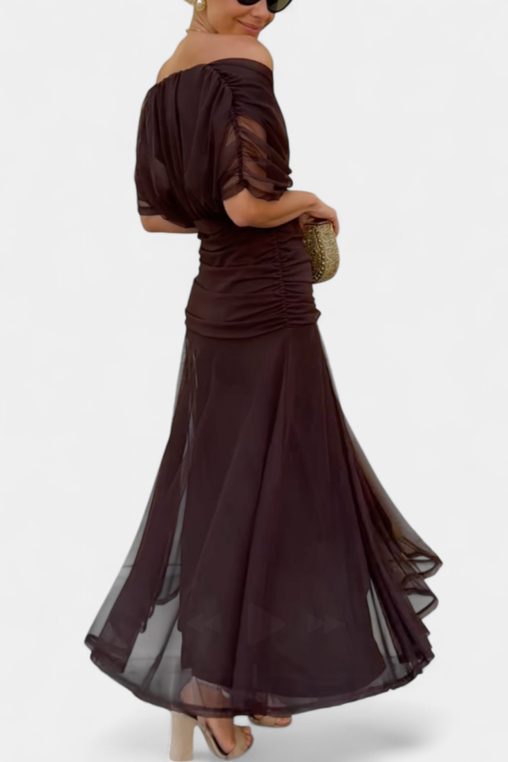 Eloria – Vestido maxi floral romántico elegante para mujer