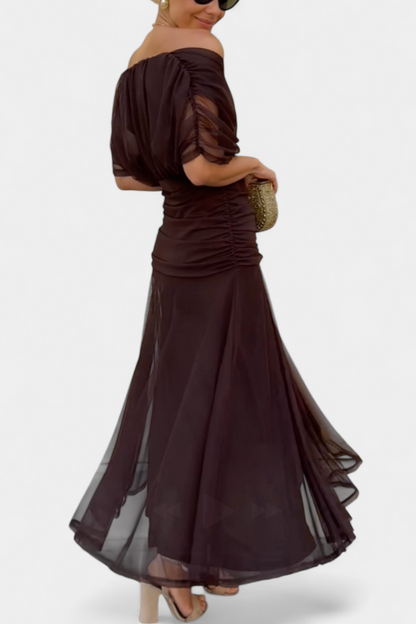 Eloria – Vestido maxi floral romántico elegante para mujer