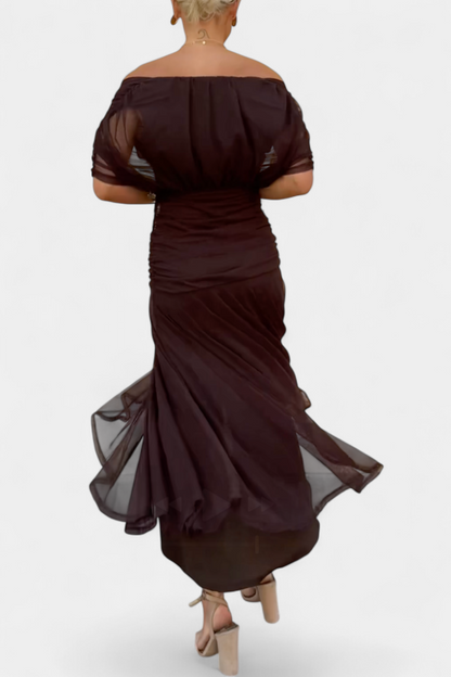 Amaranta – Vestido maxi floral con escote en V para mujer