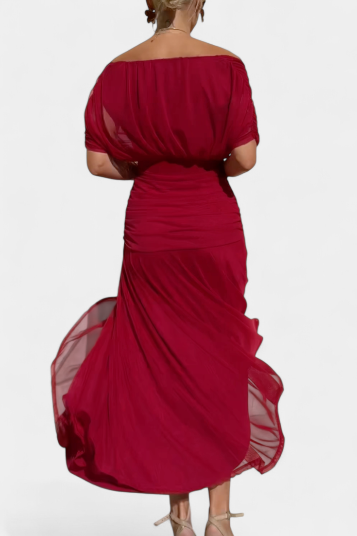 Amaranta – Vestido maxi floral con escote en V para mujer