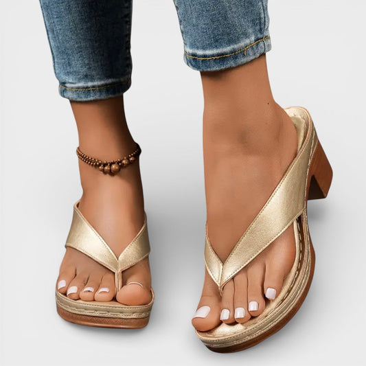 SOFÍA – Sandalias ortopédicas de tacón bajo para mujer