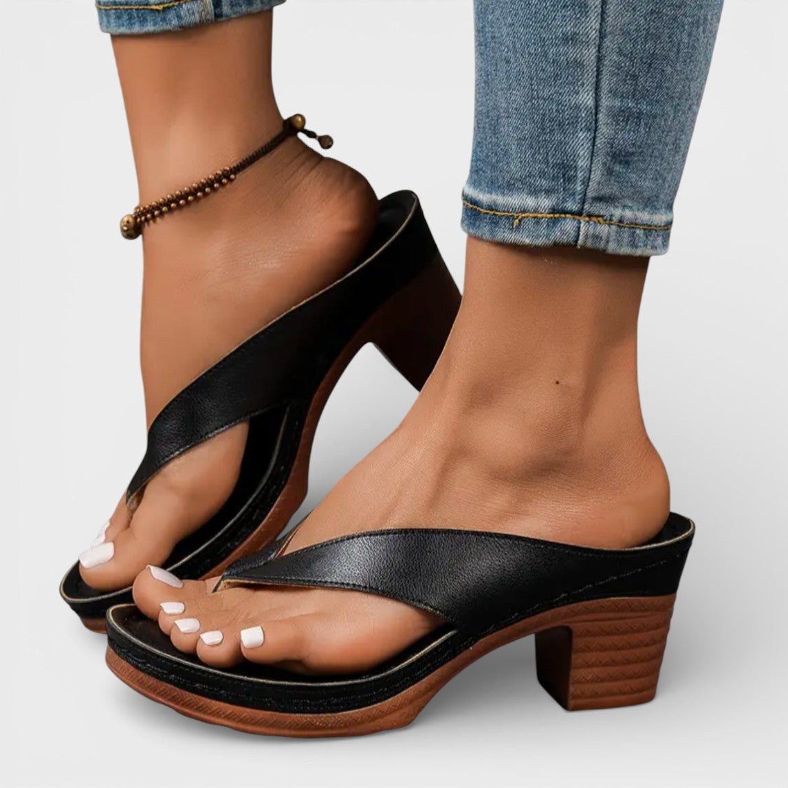 SOFÍA – Sandalias ortopédicas de tacón bajo para mujer