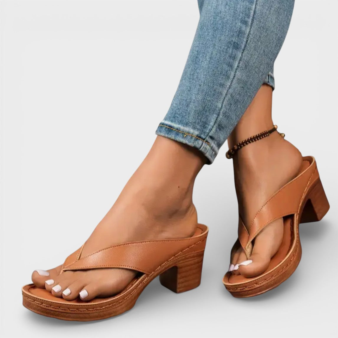 SOFÍA – Sandalias ortopédicas de tacón bajo para mujer