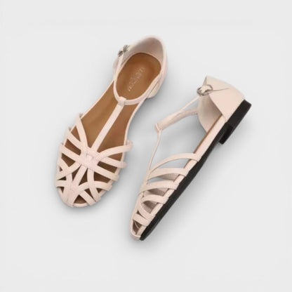 LAURA – Sandalias planas de mujer con tiras cruzadas