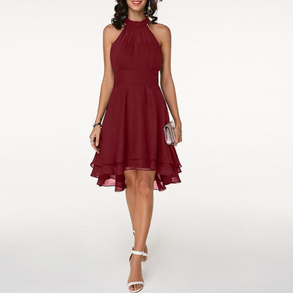 Destiny – Vestido midi veraniego ajustado con cuello halter para mujer