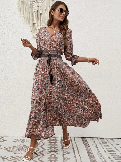 Vestido de verano con escote en V para mujer – CLARISA