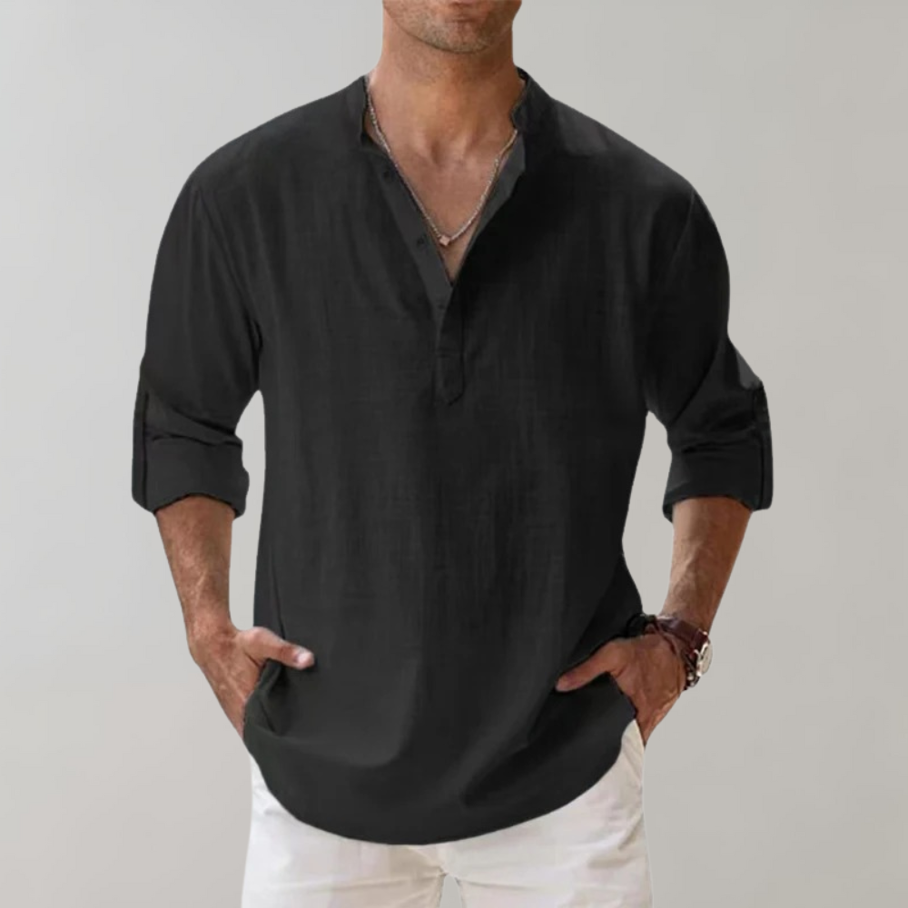 Nordic – Camisa oversize de lino para hombre