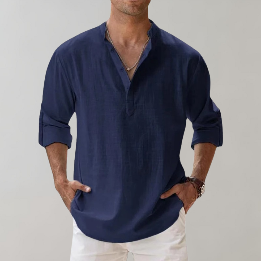 Nordic – Camisa oversize de lino para hombre