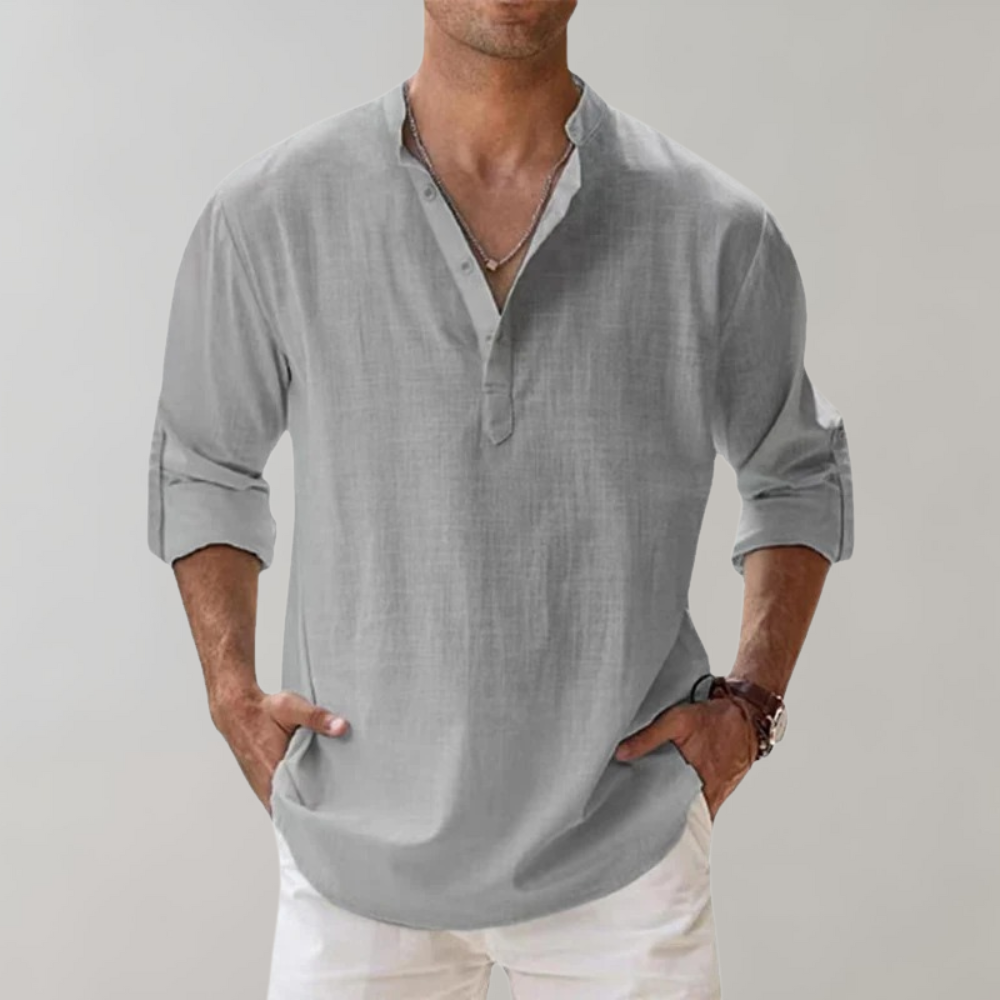 Nordic – Camisa oversize de lino para hombre
