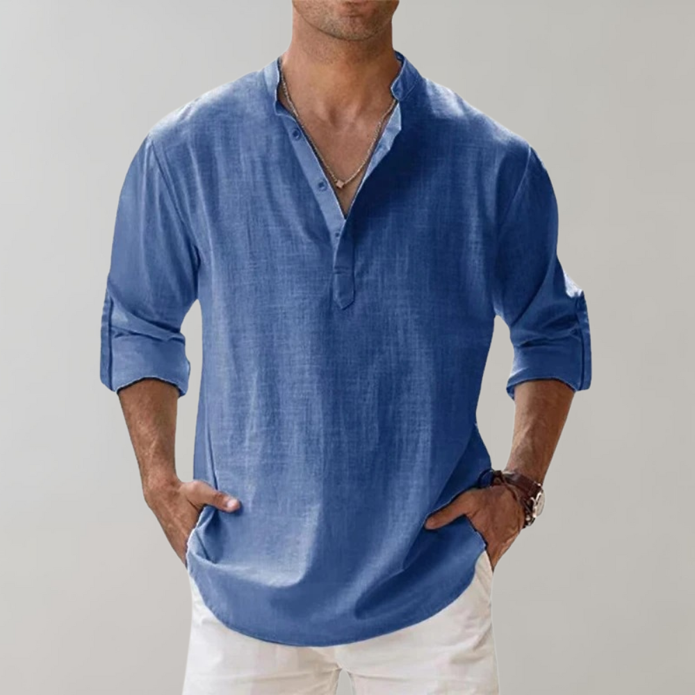 Nordic – Camisa oversize de lino para hombre