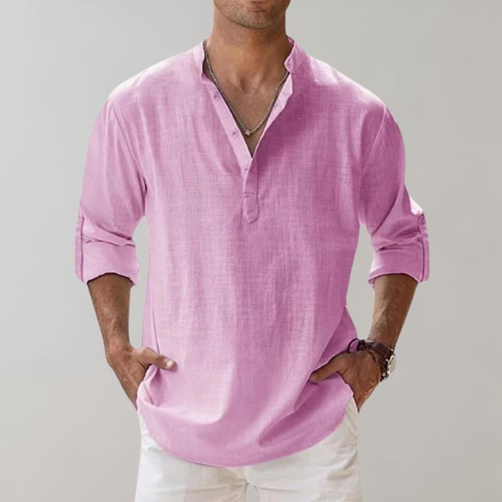 Nordic – Camisa oversize de lino para hombre