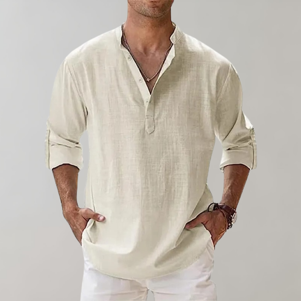 Nordic – Camisa oversize de lino para hombre