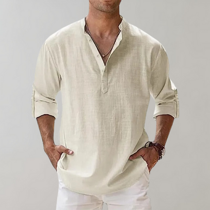 Nordic – Camisa oversize de lino para hombre