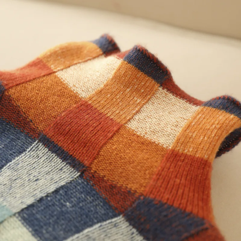 ADALYNN - Jersey de cuello alto con diseño colorido para mujeres