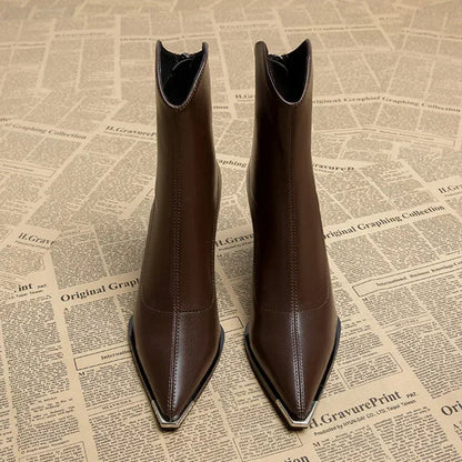 Botines Chelsea con punta metálica para mujer – MARISE