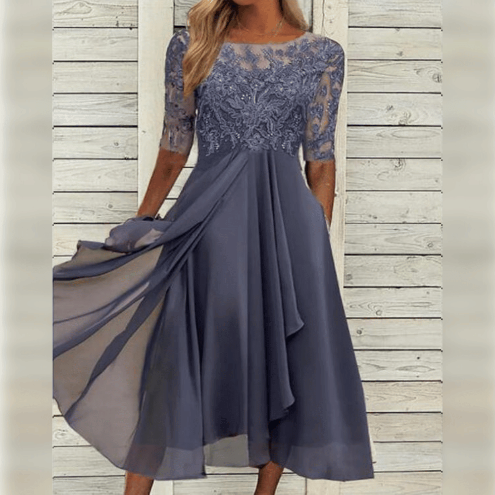 LUCÍA – Vestido maxi asimétrico elegante para mujer