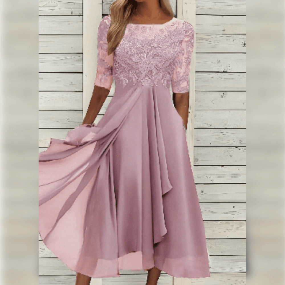 LUCÍA – Vestido maxi asimétrico elegante para mujer