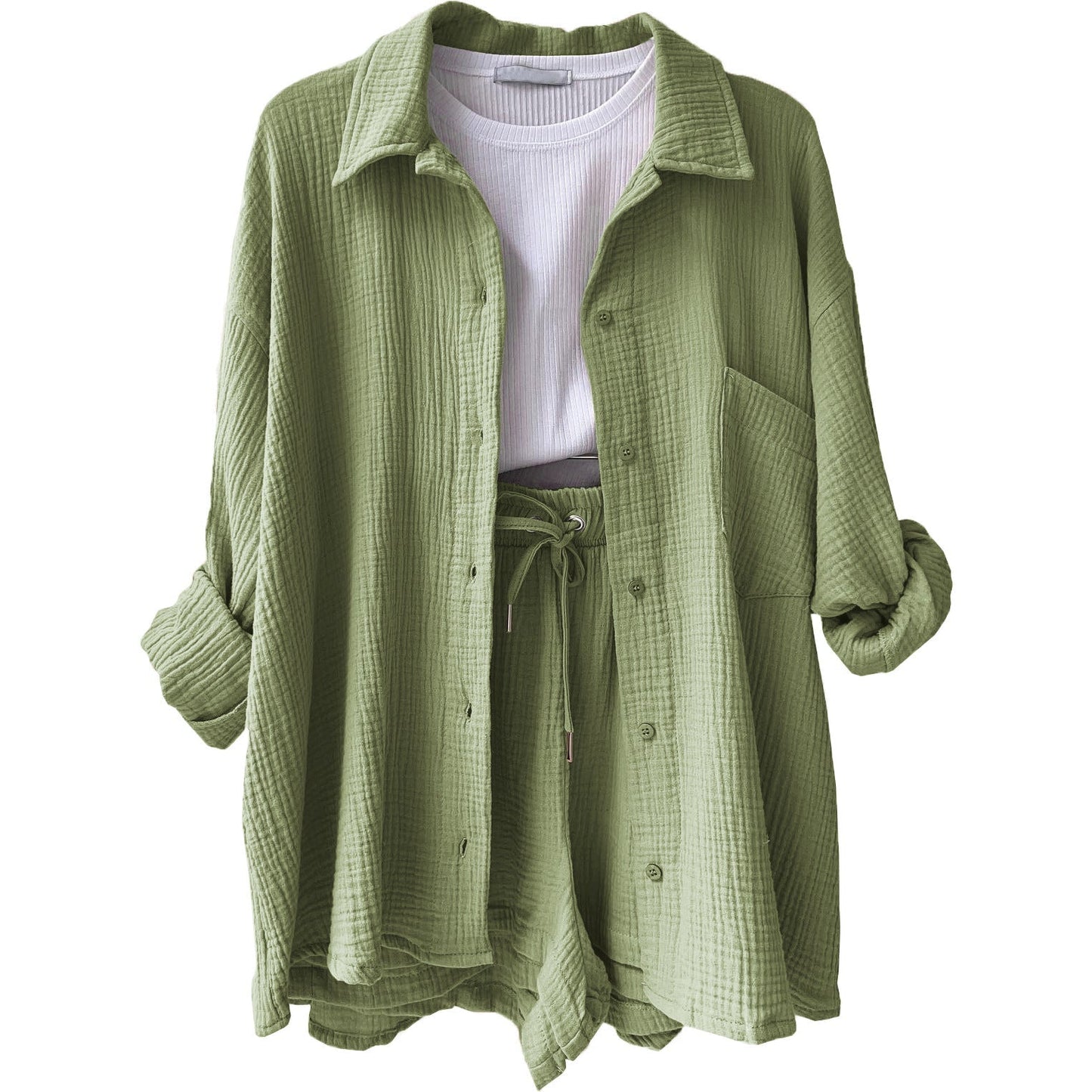 Conjunto de dos piezas en algodón para mujer, estilo relajado y elegante – LUNARIA