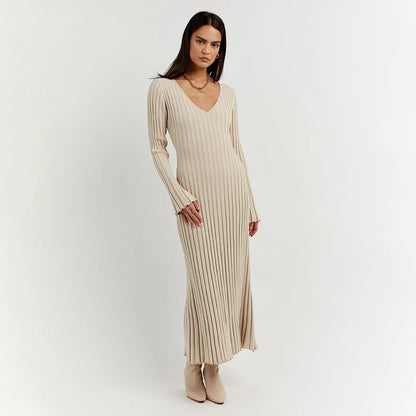ABIGAIL – Vestido maxi de punto para mujer