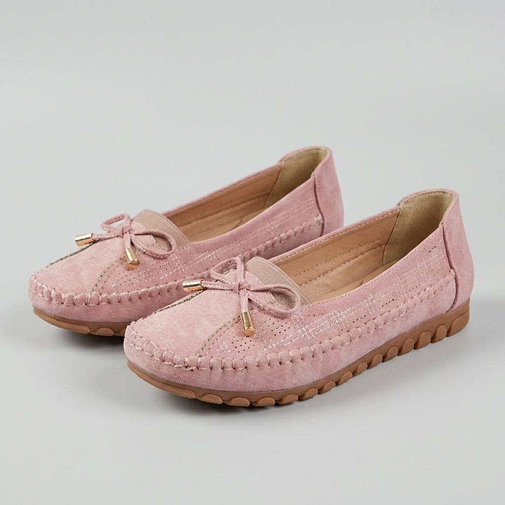 BELÉN – Mocasines ortopédicos con lazo y perforaciones para mujer