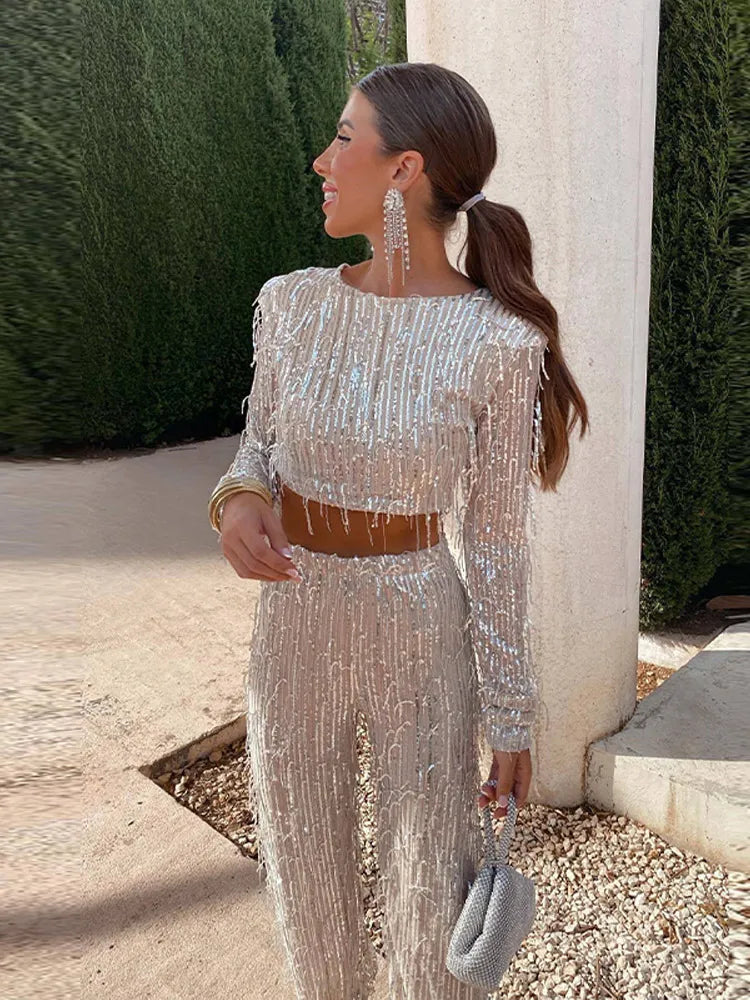 Conjunto glamuroso con lentejuelas – SHAYLENE